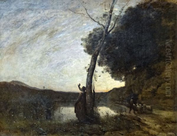 L'Etoile du berger Oil Painting by Jean-Baptiste Camille Corot