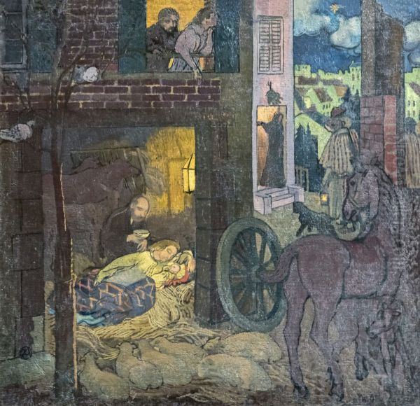 NativityFrancais:NativiteItaliano:Nativita Oil Painting by Maurice Denis
