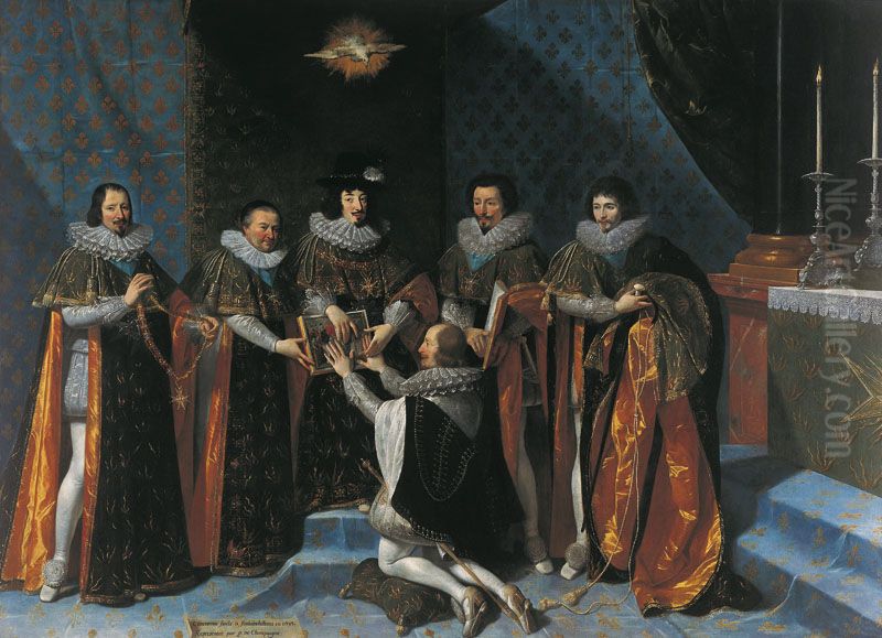 Reception d'Henri d'Orleans Duc de Longueville Oil Painting by Philippe de Champaigne