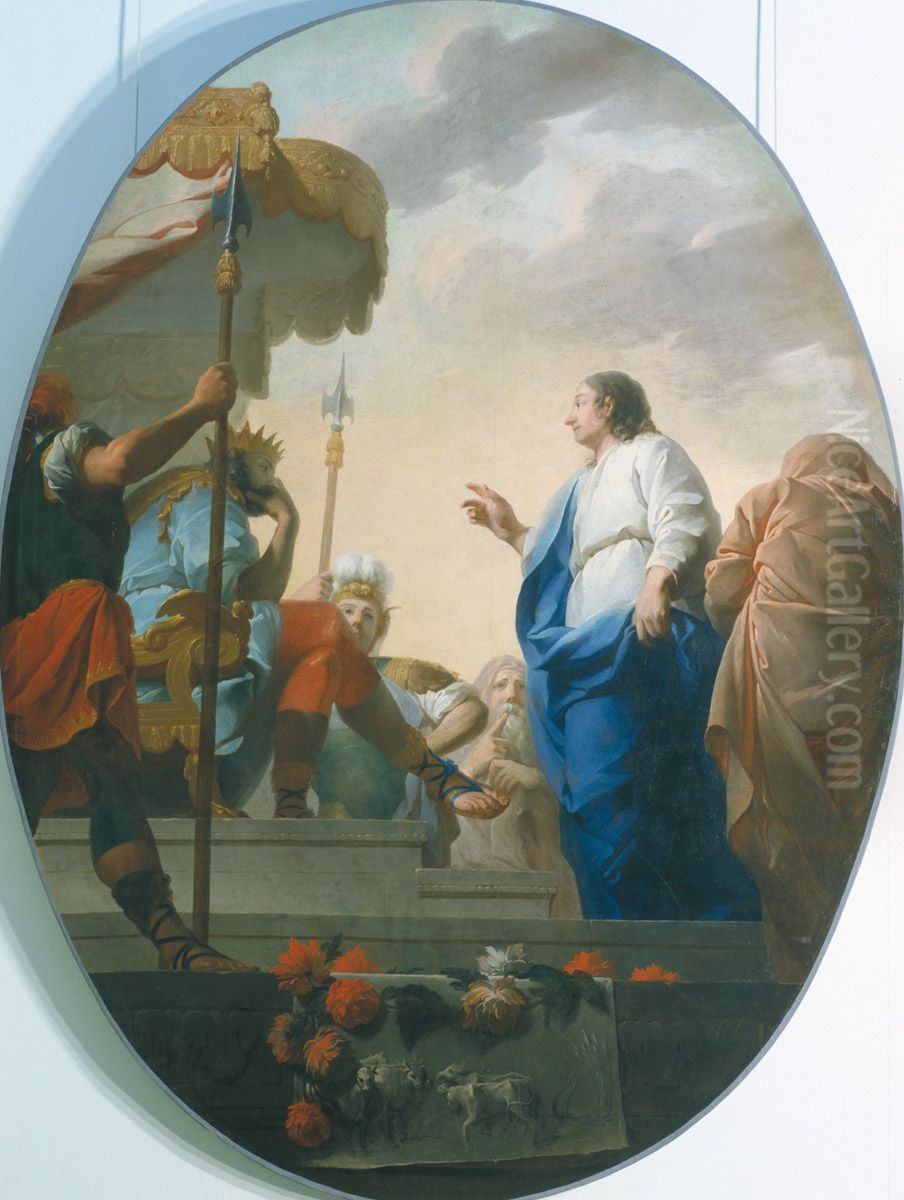Joseph expliquant les songes du pharaon Oil Painting by Pierre Subleyras