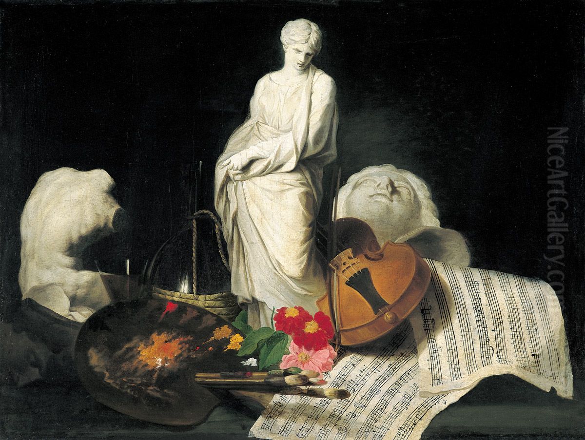Fantaisie d'artiste Oil Painting by Pierre Subleyras