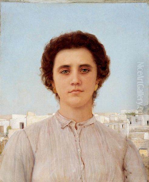 Jeune fille de Capri Oil Painting by Jean Benner