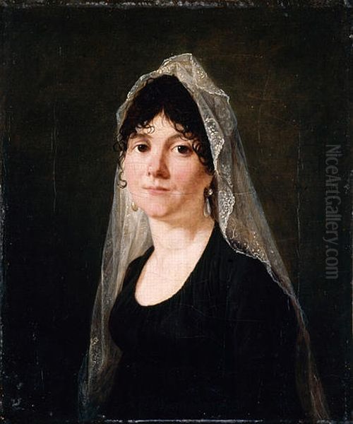 Portrait de Madame Peccot Oil Painting by Francois Sablet