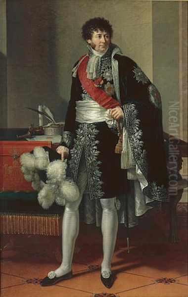 Portrait de Henri-Jacques-Guillaume Clarke, Comte d'Hunebourg et Duc de Feltre, Marechal de l'Empire et Ministre de la Guerre Oil Painting by Francois-Xavier Fabre