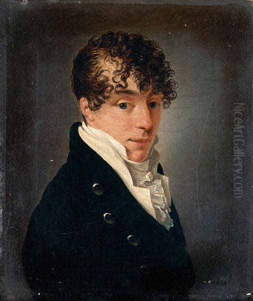 Portrait d'un jeune homme Oil Painting by Francois Sablet