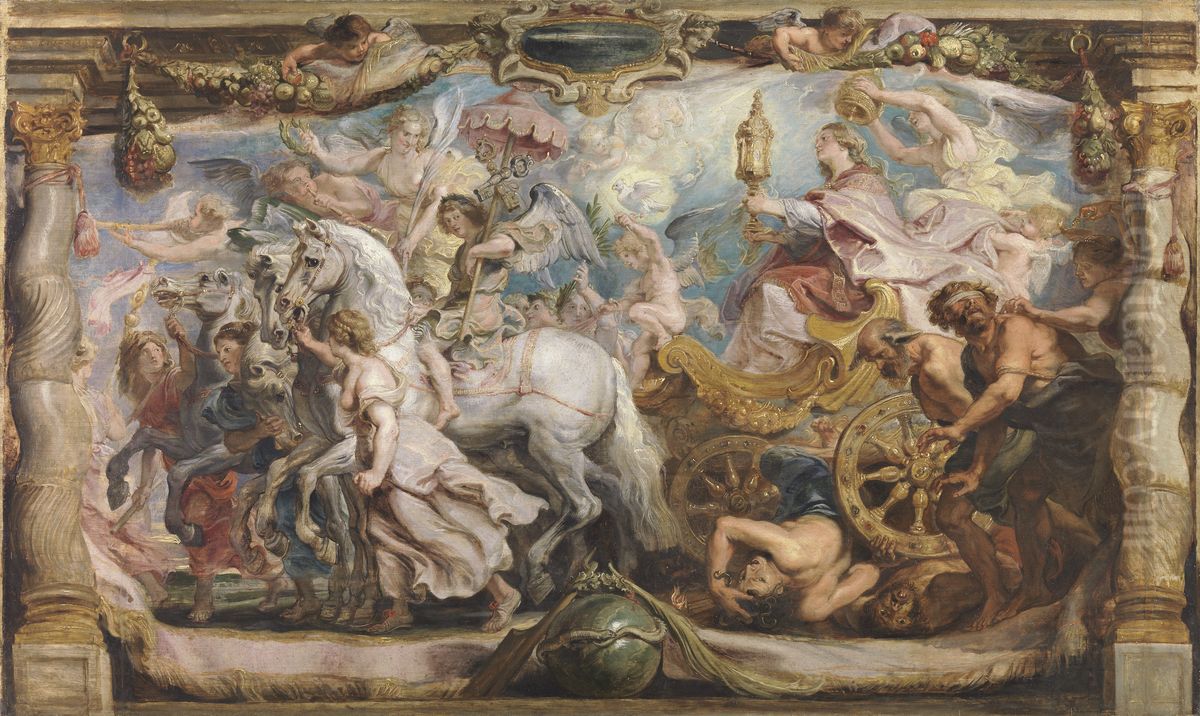 El triunfo de la Iglesia. Oil Painting by (studio of) Rubens, Peter Paul