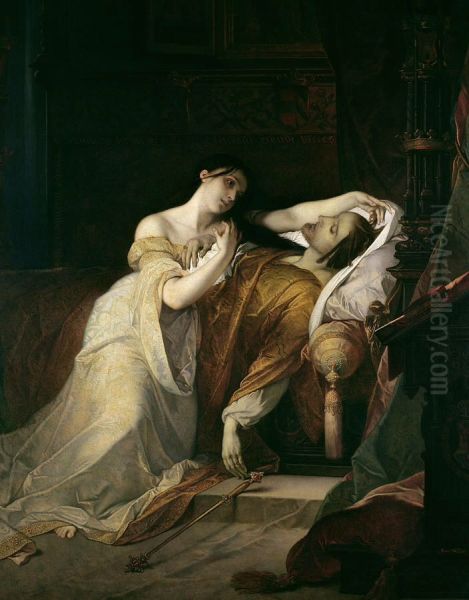 Jeanne la Folle Oil Painting by Louis Gallait