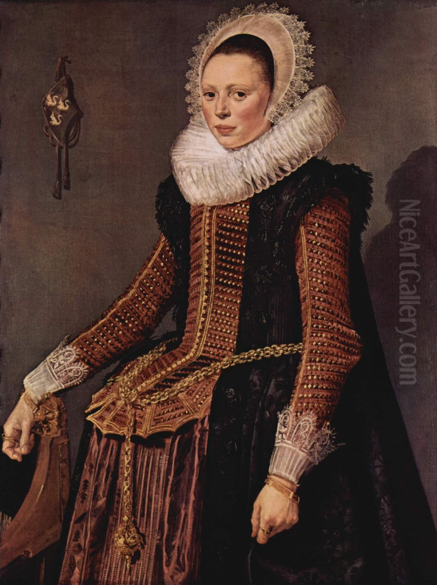 Portrait of a Woman Standing Oil Painting by Frans Hals