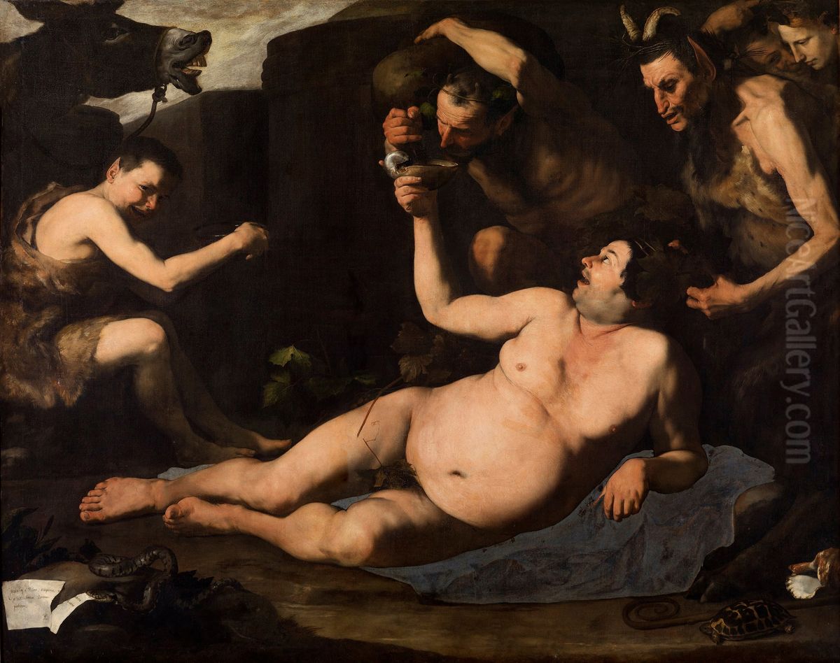 Sileno borracho Oil Painting by Jusepe de Ribera