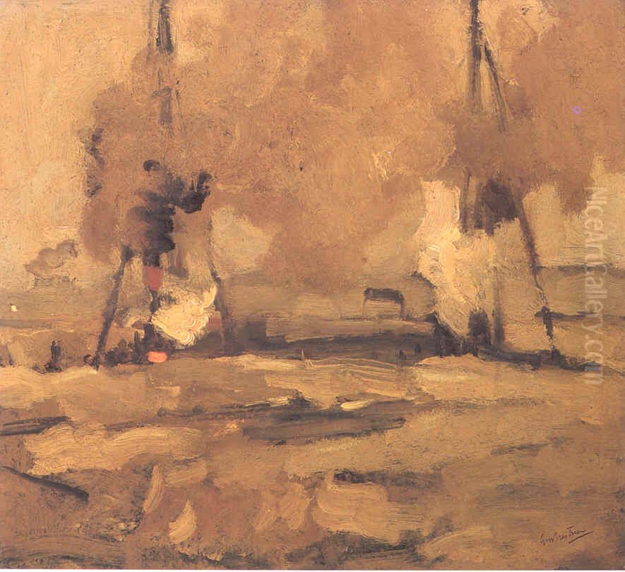 Heistelling Oil Painting by George Hendrik Breitner