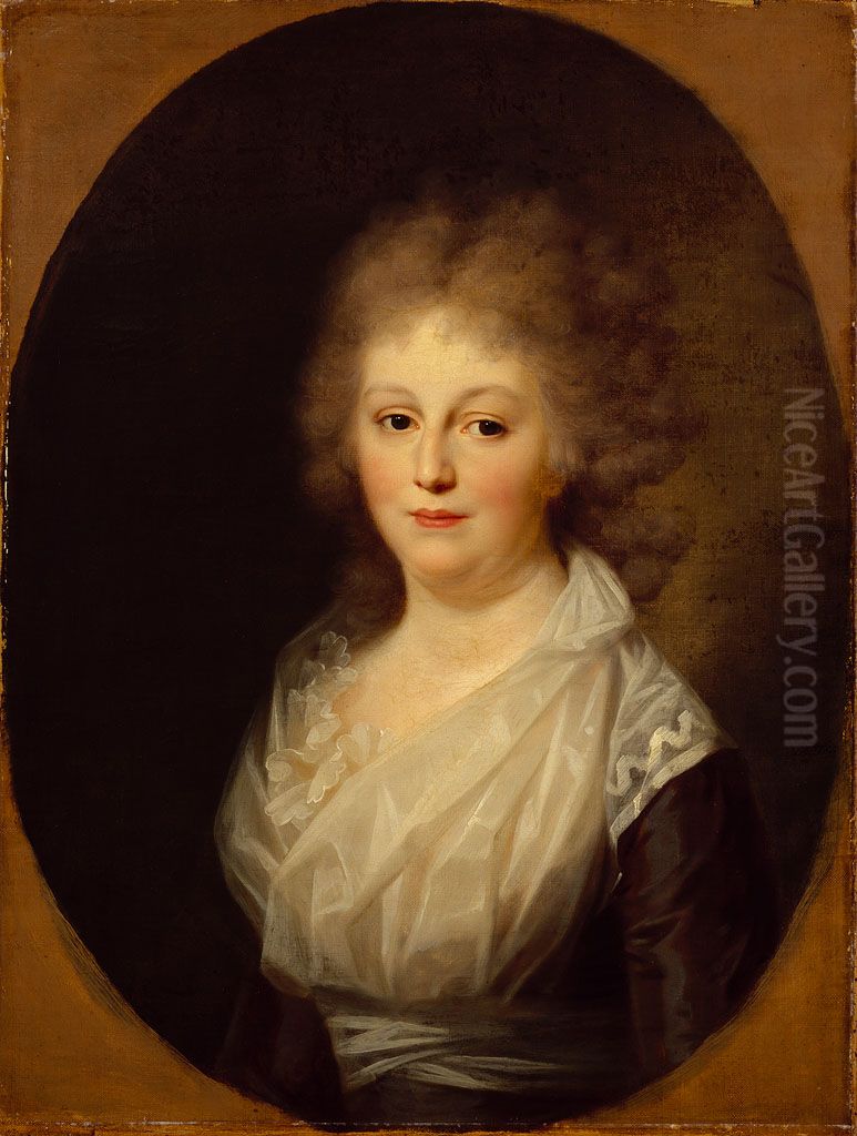Agnes Maria Dedel (1767-1827) Oil Painting by Johann Friedrich August Tischbein