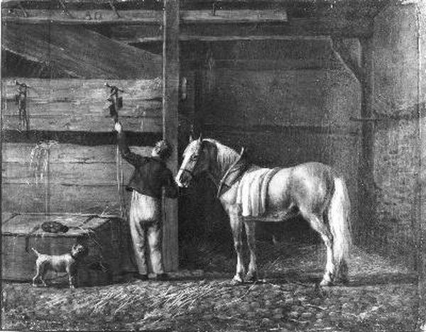 Stalinterieur Oil Painting by Anthony Oberman