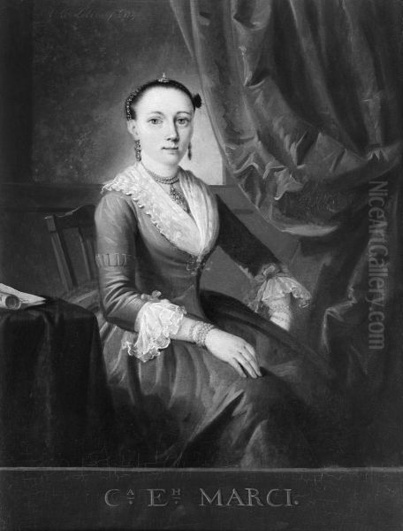 Christina Elisabeth Guitard-Marci Oil Painting by Adriaan de Lelie