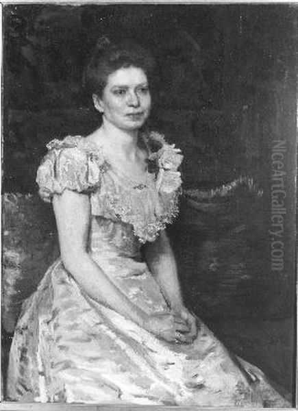 Maria Kuller, echtgenote van Johan Caspar Sommer Oil Painting by Albert Neuhuys