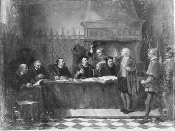 Anno 1568. De Raad van Beroerten Oil Painting by David Van Der Kellen