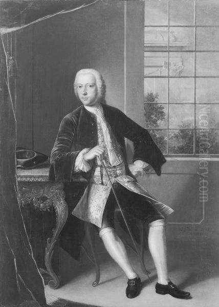 Pieter Cypriaan Testart (1717-1798) Oil Painting by Jan Palthe