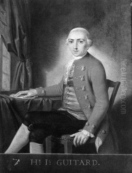 Hendrik Isaac Guitard (ca.1760-1791) Oil Painting by Adriaan de Lelie