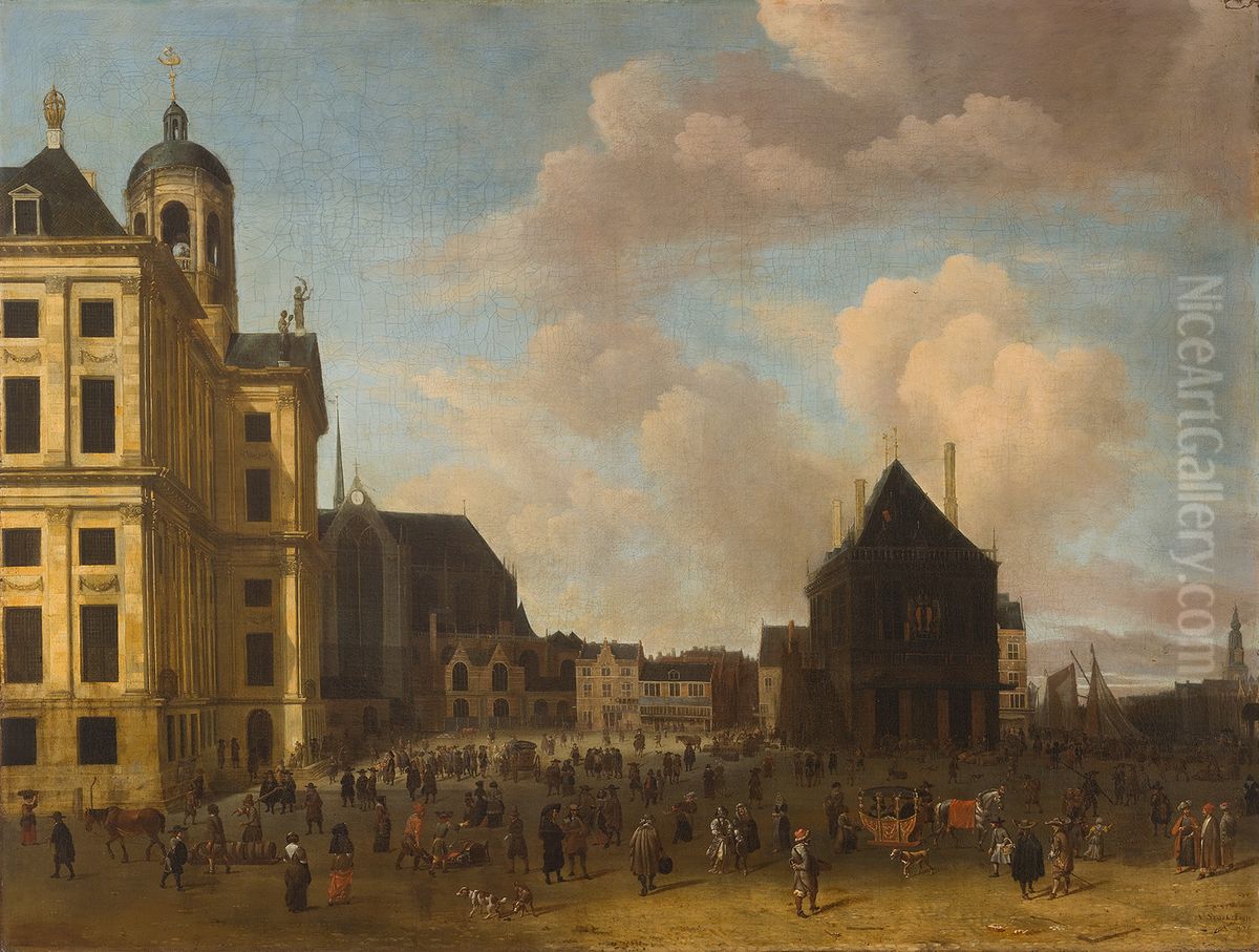 De Dam Oil Painting by Abraham Storck