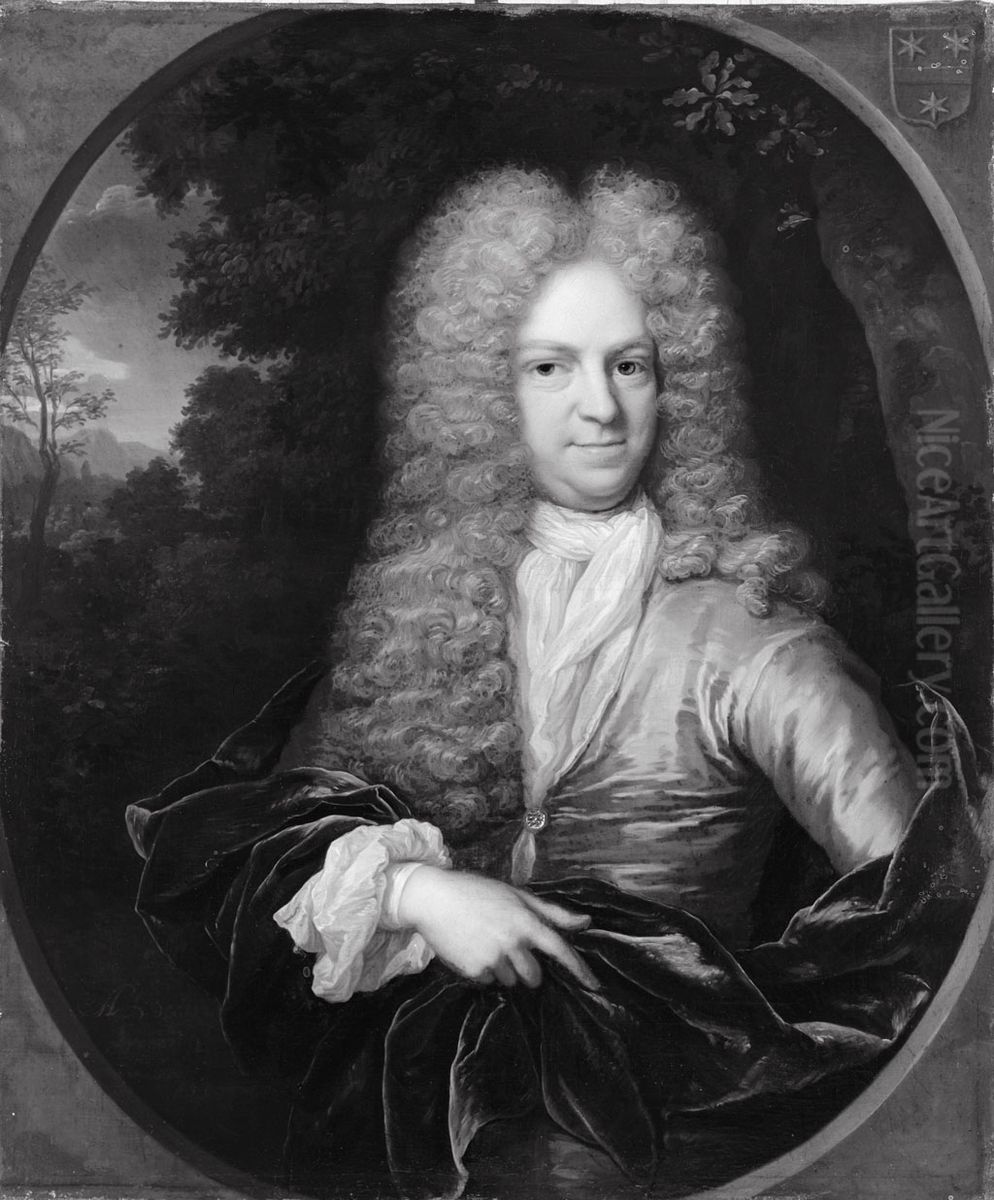 David de Wildt II (1662-1729) Oil Painting by Arnold Boonen