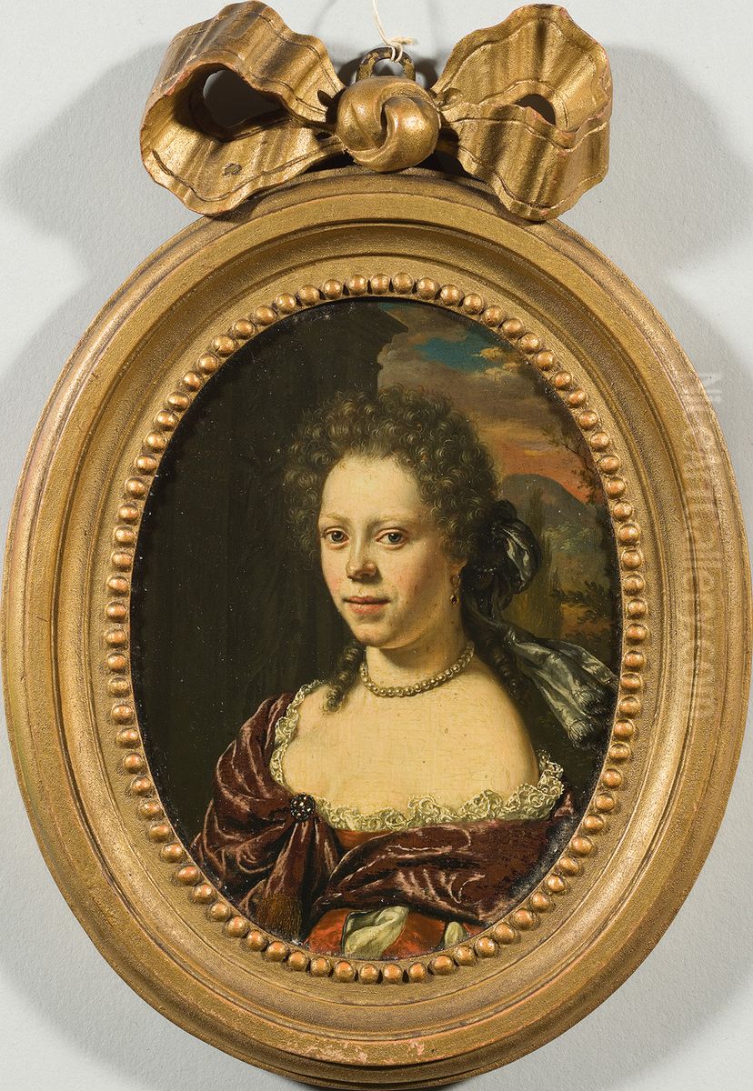 Brigitta Catharina Backer (1670-1751) Oil Painting by Willem Van Mieris Leiden