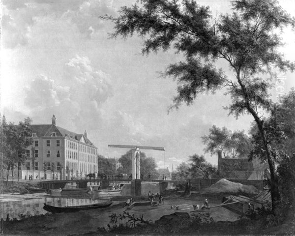 De plantage Muidergracht Oil Painting by Franciscus Andreas Milatz