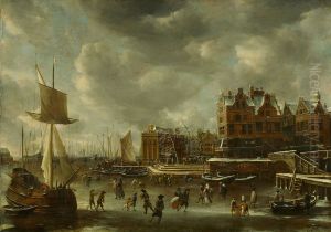 The river IJ at New Bridge, looking east