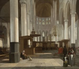 Interieur Oude Kerk Amsterdam