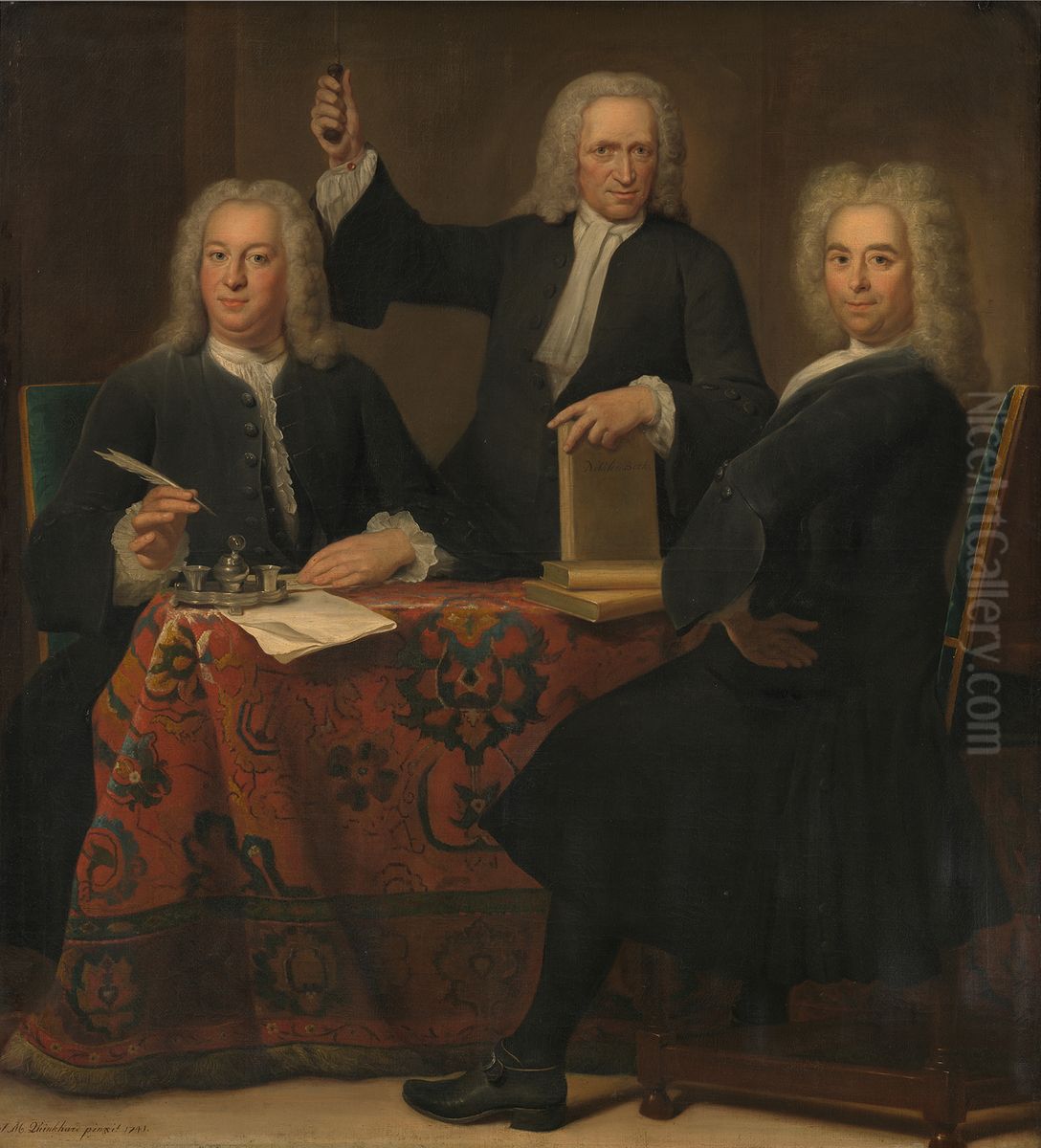 De regenten van het Leprozenhuis Oil Painting by Jan Maurits Quinkhard