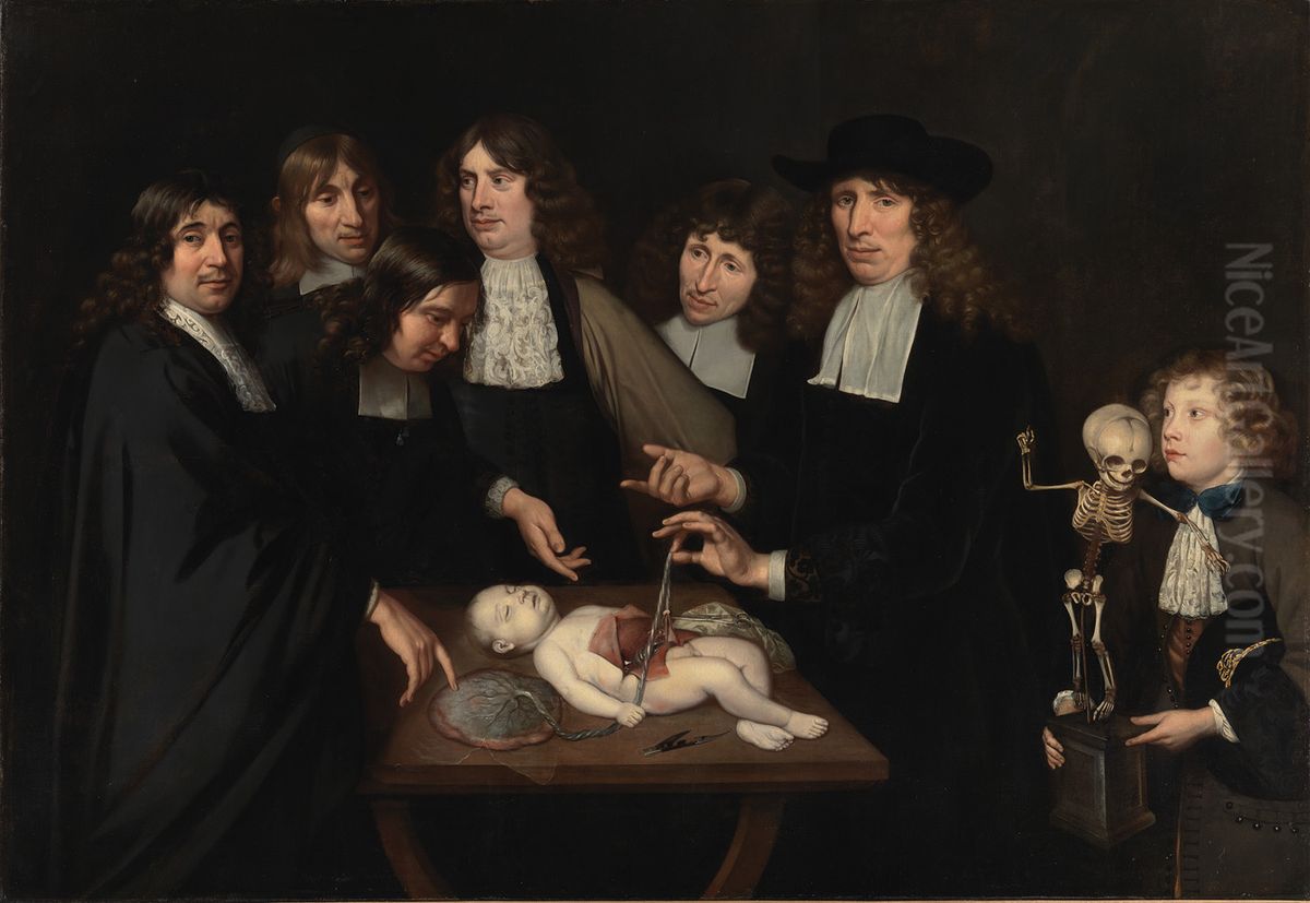 Anatomy lesson of Dr. Frederik Ruysch Oil Painting by Jan van Neck