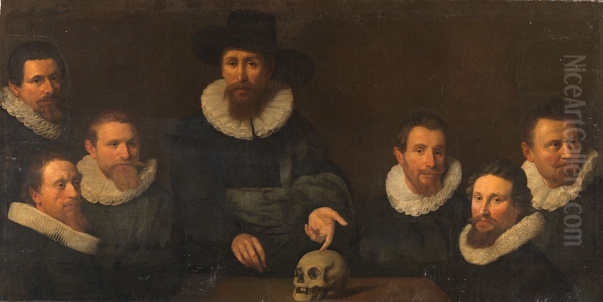 Anatomische les van Dr. Johan Fonteijn (fragment) Oil Painting by Nicolaes Eliaszoon Pickenoy