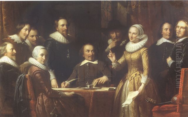 The Muiderkring Oil Painting by Jan Adam Kruseman