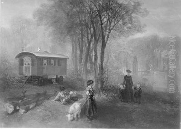 Verschil van standen in de maatschappij Oil Painting by Charles Rochussen