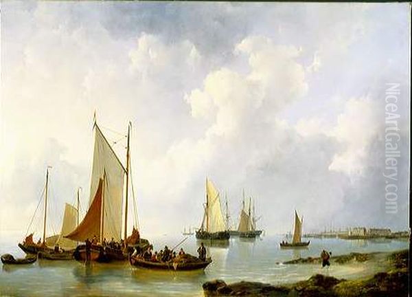 Stil water Oil Painting by Johannes Christiaan Schotel