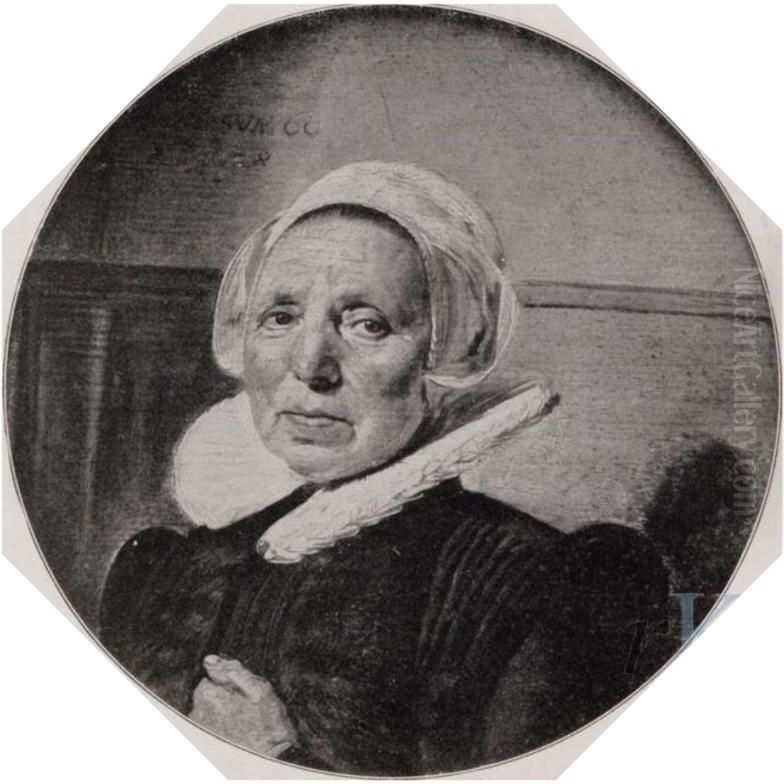 Portrait of mogelijk Maria van Teylingen (1570-1652) Oil Painting by Frans Hals