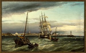 IJmuiden gezien van het einde der Noordpier
