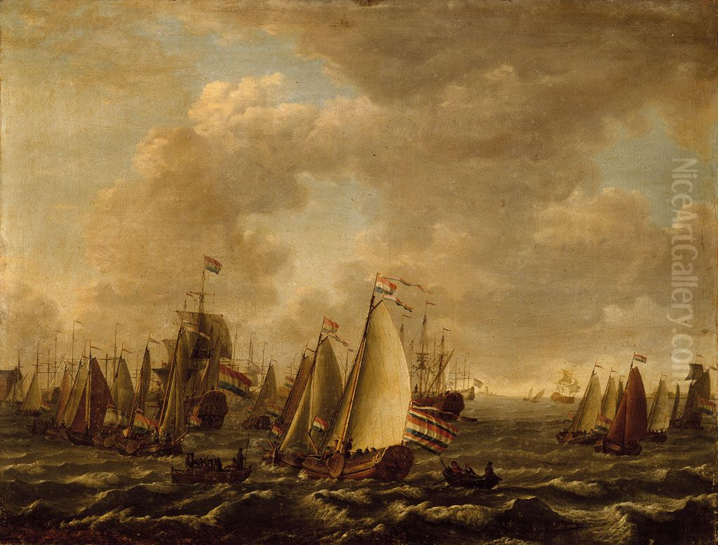 Admiraalzeilen Oil Painting by Adam Silo