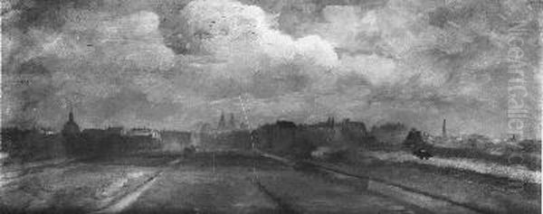 The Willemsparkweg under construction Oil Painting by Marie Heineken