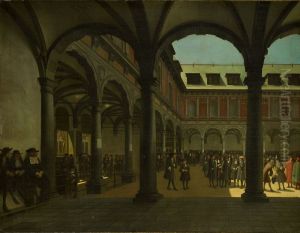 De binnenplaats van de Beurs van Hendrick de Keyser-The courtyard of the Stock Exchange
