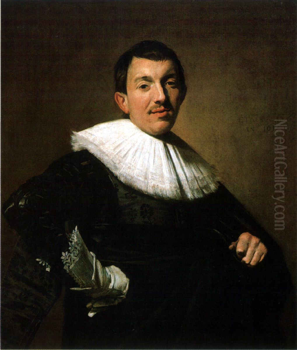 Portret van een onbekende man Oil Painting by Frans Hals