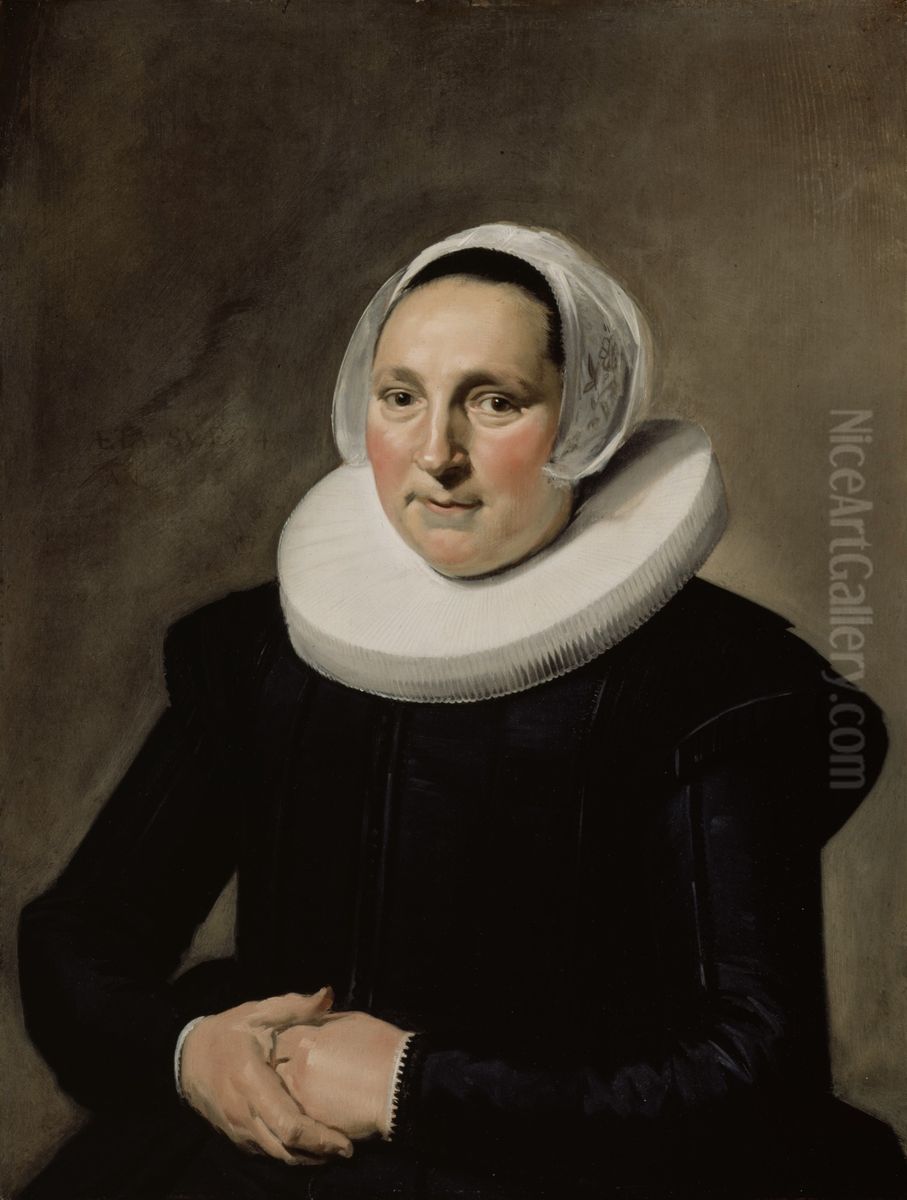 Portret van een vrouw Oil Painting by Frans Hals