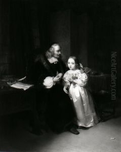 Huygens met zijn kleindochter
