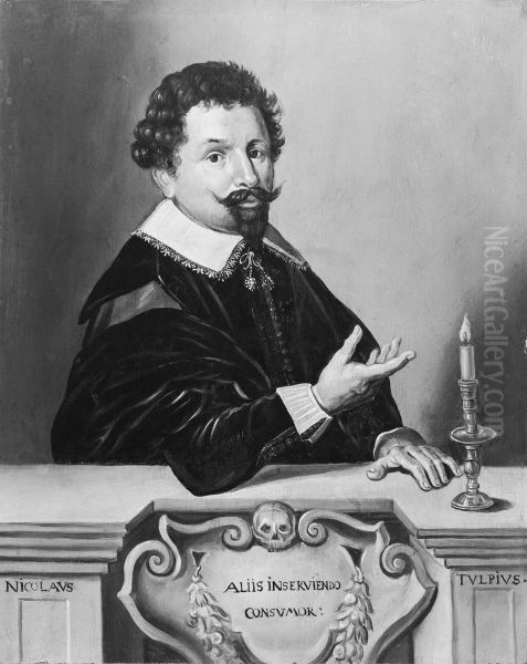Nicolaas Tulp (1593-1674) Oil Painting by Nicolaes Eliaszoon Pickenoy