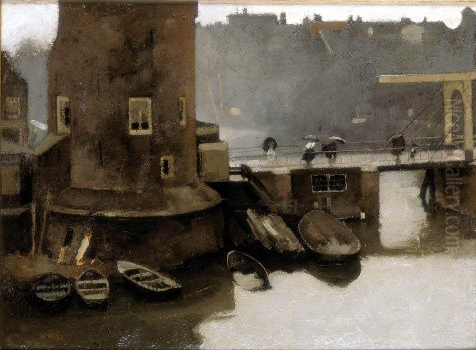 Montelbaanstoren Oil Painting by Willem Witsen