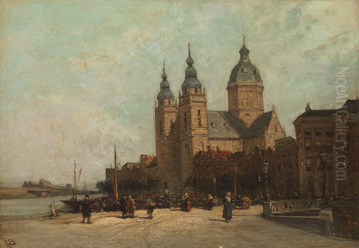 De St. Nicolaaskerk Oil Painting by Johannes Bosboom