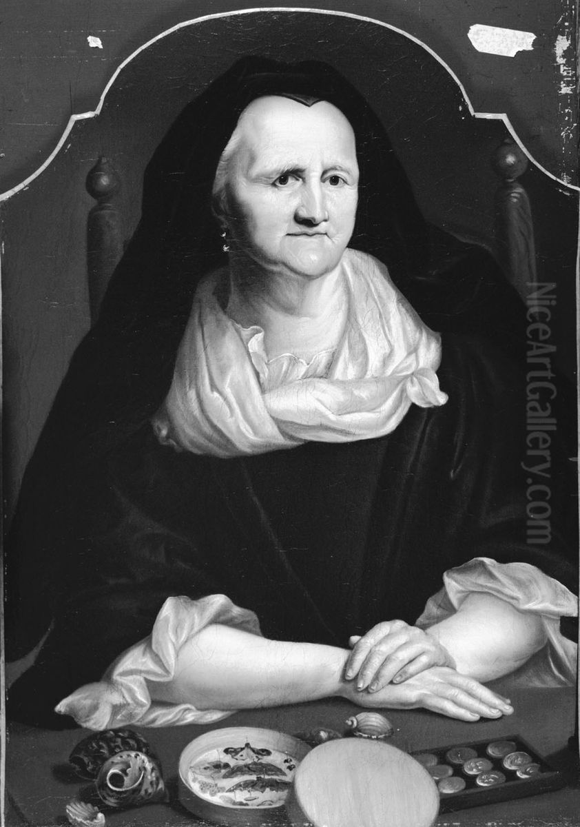 Esther Barbara Blommarts-Sandrart (1651-ca. 1730) Oil Painting by Georg Desmarees