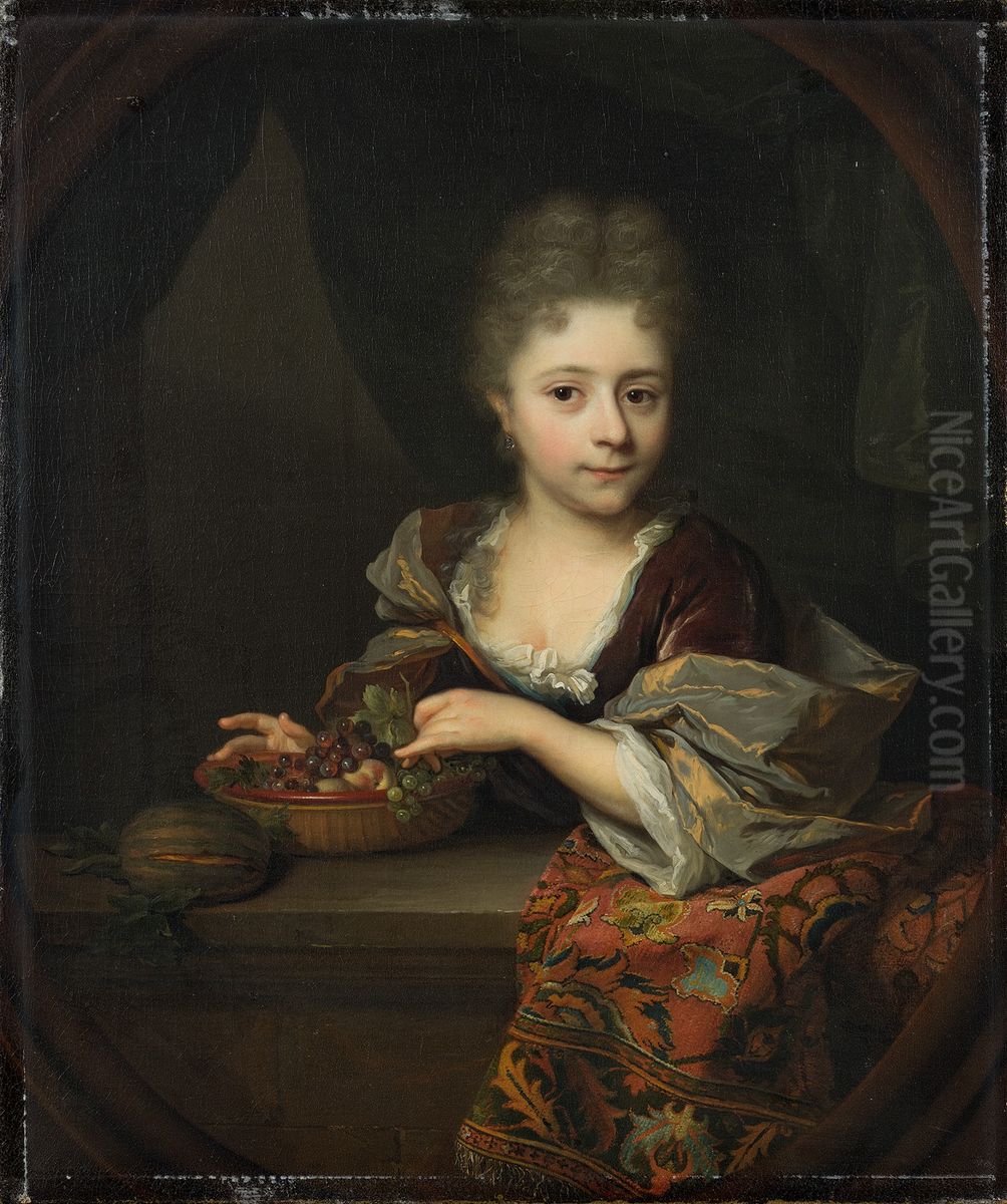 Christina Johanna Backer (1688-1737) Oil Painting by Arnold Boonen