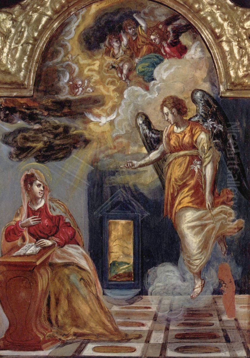 The Annunciation Oil Painting by El Greco The Annunciation Oil Painting by El Greco