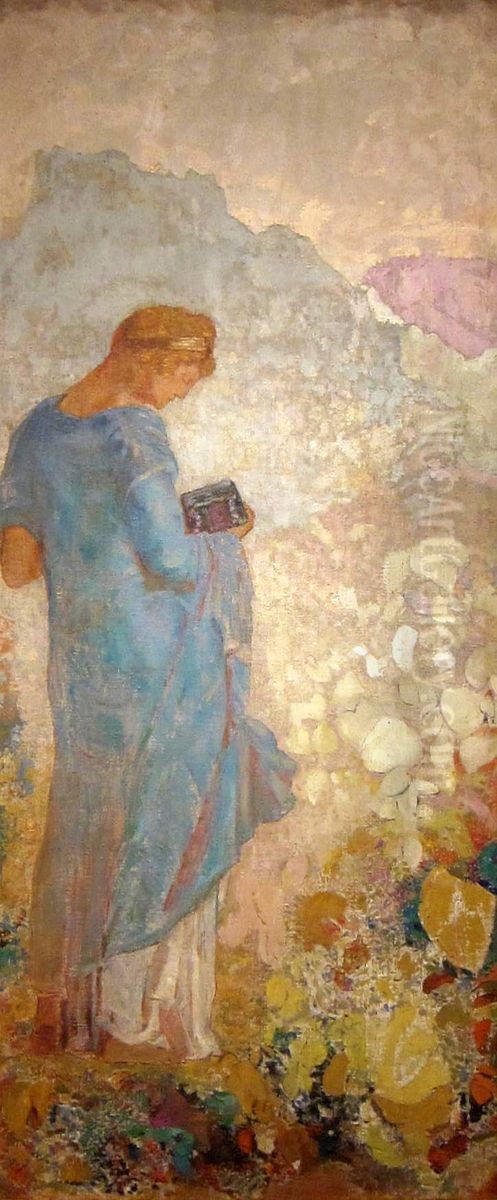 Pandora Oil Painting by Odilon Redon
