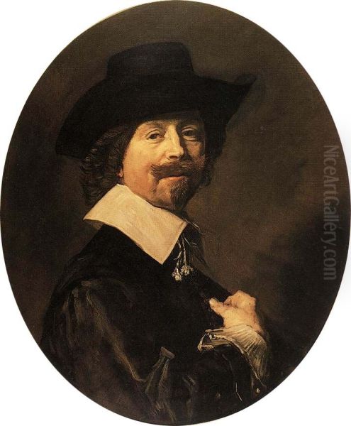 Portret van een man, mogelijk Dr. Nicolaes Tulp Oil Painting by Frans Hals