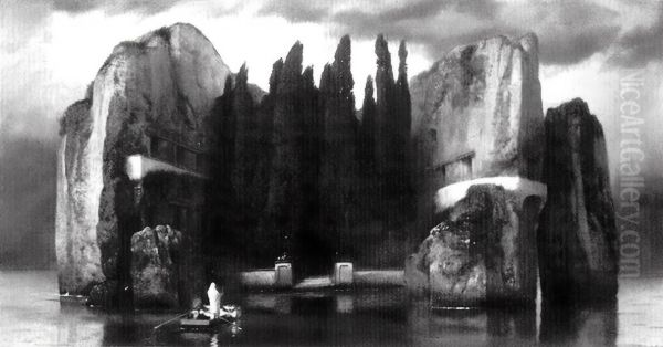 Isle of the Dead Oil Painting by Arnold Bocklin